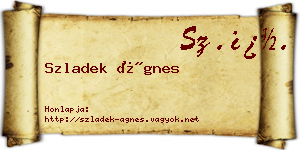 Szladek Ágnes névjegykártya
